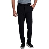 Kenneth Cole Reaction Stretch Solid Drawstring Slim Fit Flat Front Flex Waistband Dress Pant