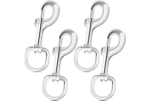 ERKOON 3.5 Inch Swivel Eye Bolt Snap Hooks 154Lbs Load Capacity Zinc Alloy Single Ended Flag Clips Heavy Duty Trigger Bolt Hooks