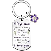 JOHKLJ Mom Gifts From Daughter Son Gifts For Moms Birthday Mom Valentine Gift Best Mom Ever Gift Mother'S Day Gift Ideas Mommy Keychain Mama Christmas Stocking Stuffers Thanksgiving Present