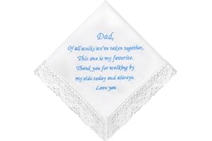 PACGOTH Wedding Handkerchiefs Something Blue for Bride, Mother Of The Bride Gifts Embroidered Lace Keepsake Bridal Hankies