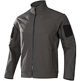 Aicall Mens Lightweight Tactical Cargo Jacket Army Zip Jacket With Multiple Pockets For Outdoor Hiking Travel