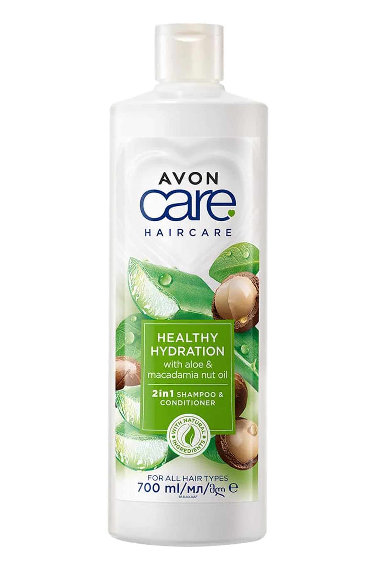 Avon Care Healthy Hydration 2-in-1 Shampoo & Conditioner Infused with aloe vera and macademia nut oil (1 Bottle)