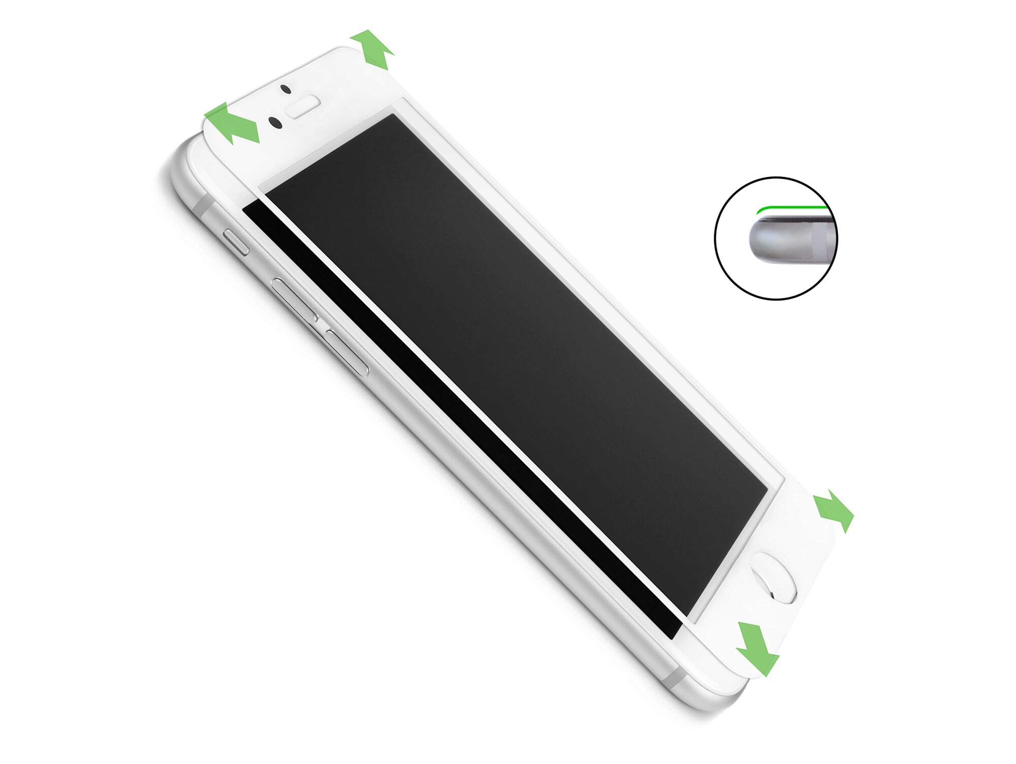 CASEual FGV2IP7P-WHT Full Glass iPhone 7 Plus, white