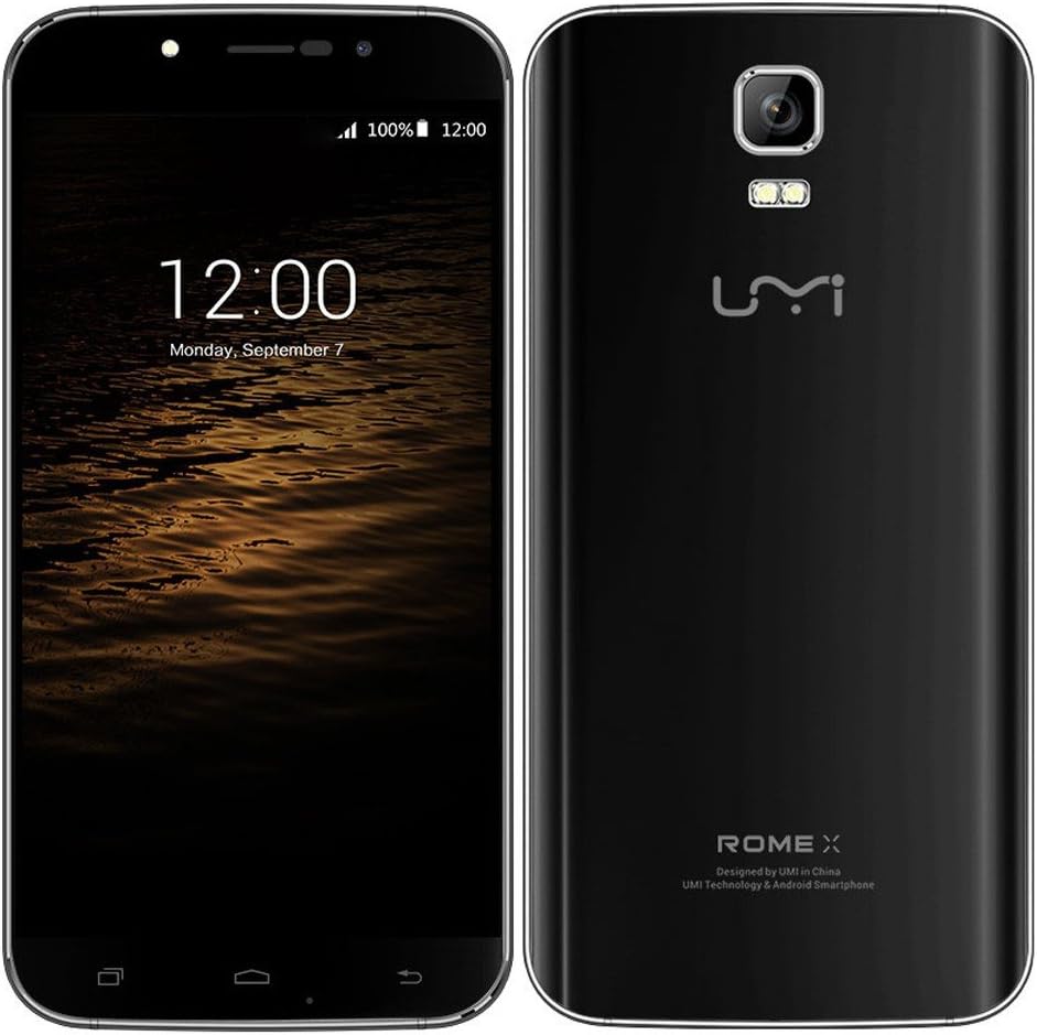 UMI Rome X 3G Android 5.1 Unlocked Cell Phone 5.5 inch 1280720P HD MT6580 Quad Core 1G RAM 8G ROM 13.0MP GSM WCDMA (Black)