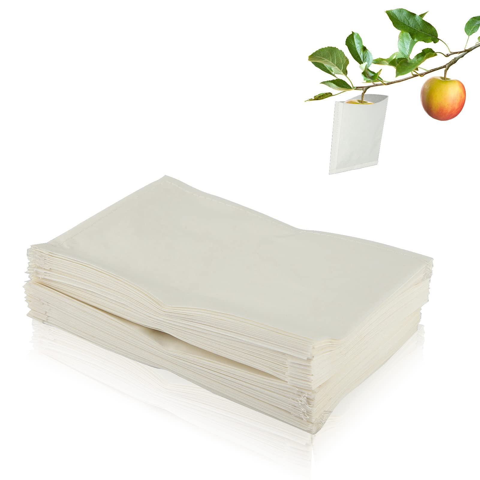 HERCHR 100Pcs Biodegradable Planting Bags, Parchment Plant Seedling Bags Grow Breeding Bags Small Root Pouch Grow Bags for Tomatoes, Flowers, Plants, 18x11cm