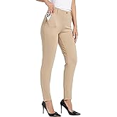 WILLIT Women's Yoga Dress Pants Skinny Work Slacks Leggings Slim Fit Stretch Office Casual Pants Pockets 27"/28"/29"/30"