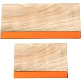 Caydo 2 Sizes Wooden Screen Printing Squeegee, 75 Durometer Ink Scraper | 9.4 and 5.9 inches, 75 durometer, for screen printing, DIY craft, ink scraper, wooden handle, durable and easy to use