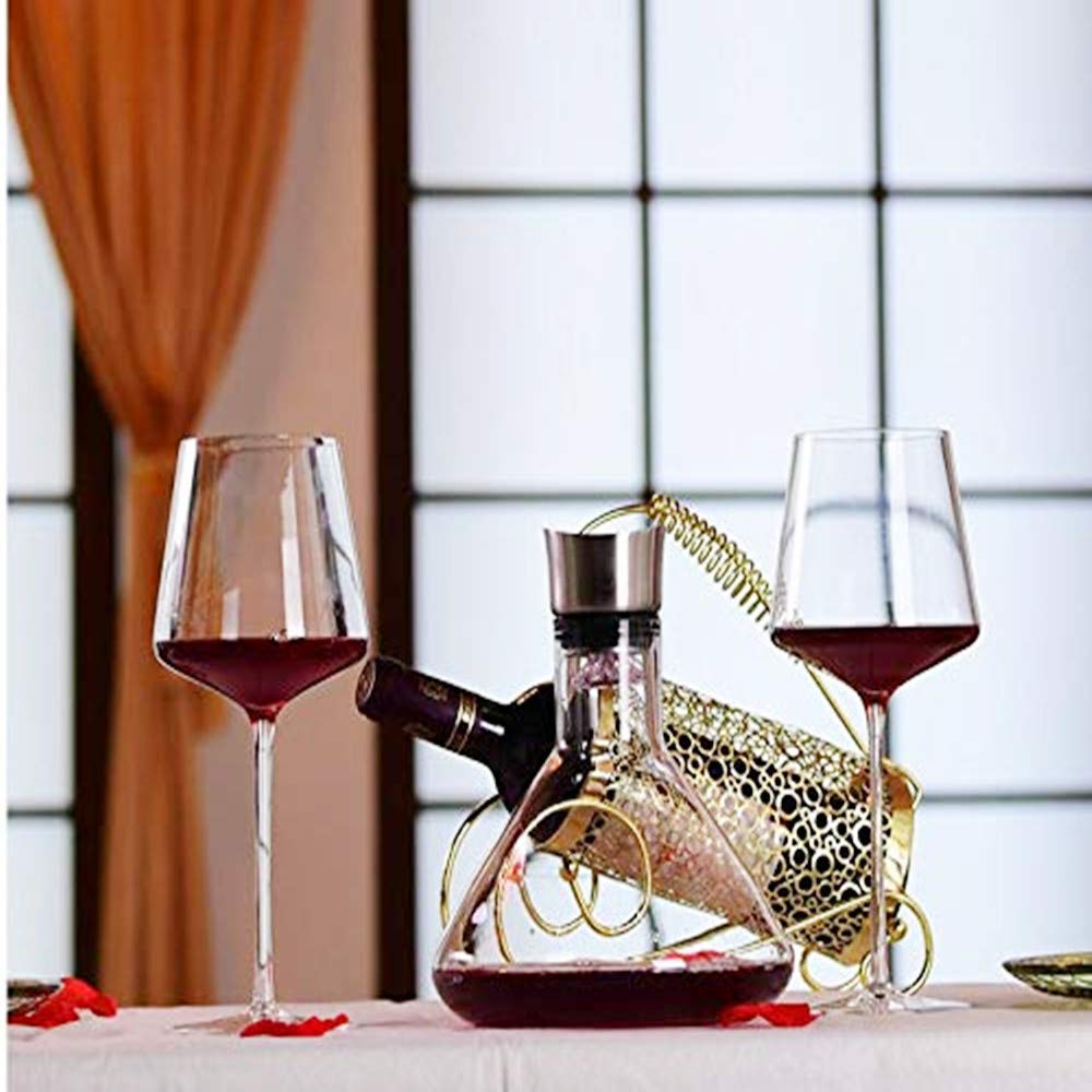 YASCHMO Bicchieri Da Vino Giganti In Cristallo Soffiato A Mano – Set Da 4, 850g, Senza Piombo, Regalo Di Lusso