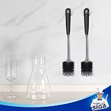 MR.SIGA Long Handle Bottle Brush 2 Pack - 12.8 Inch Reach Non-Scratch Nylon view 6
