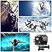 Acekool 4K Sports Action Camera WiFi 16MP 2.0 inch Waterproof 30M Underwater Video Camera Include 2 pcs Batteries with 19 Mounting Kits (Black)
