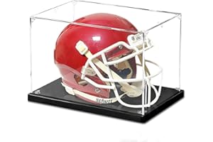 AUCARE Football Helmet Display Case, Clear Acyrlc Helmet Case Display Case Full Size, UV Protection Case for Football Baseball Motorcycle Helmet, Sports Memorabilia Showcase