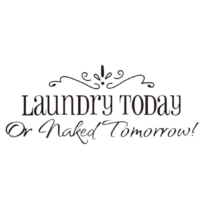 24 cm * 58 cm Wäsche Heute PVC DIY Vinyl Wandtattoo Abnehmbare Wandbild