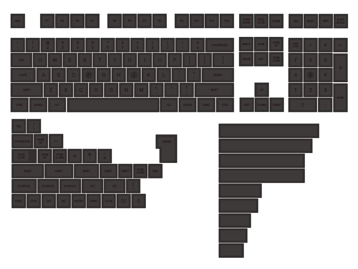 KPREPUBLIC Domikey SA ABS Doubleshot Keycap Set BOB