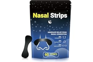 DKEPA 60Pcs Nasal Strips for Snorin,Extra Strength Nose Strips for Breathing,Hypoallergenic Strong Nasal Strips Tape, Boost Oxygen Inhale, Improve Sleep Quality-Latex Free, Skin Safe Snoring Tape