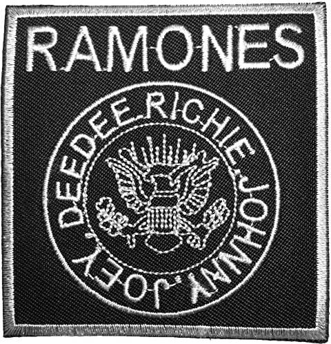 RAMONES Band Music rock heavy Metal punk logo Jacket Vest shirt hat blanket backpack T shirt Patches Embroidered Appliques Symbol Badge Cloth Sign Costume Gift 7.5 x 7cm