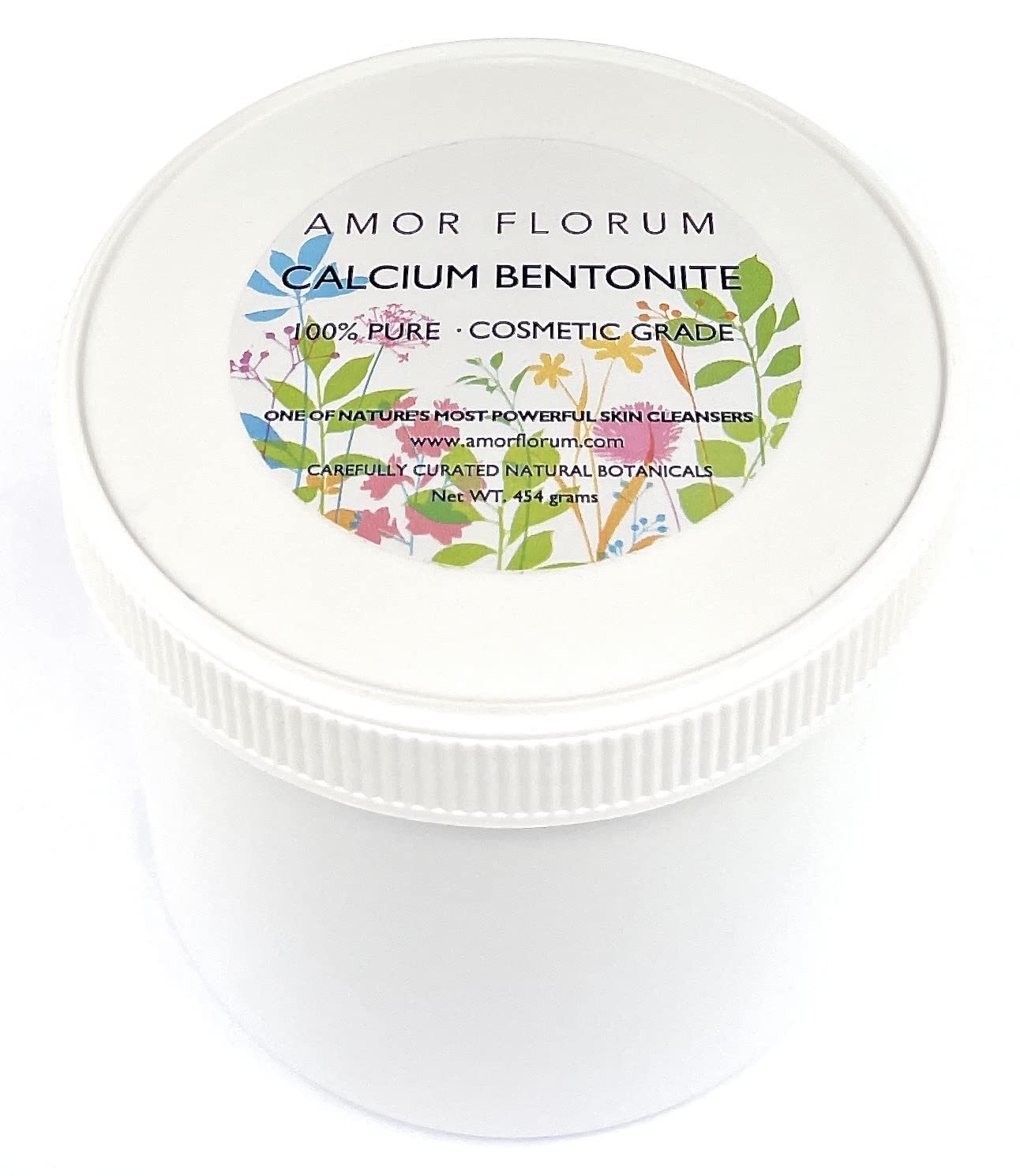 Amor Florum - Calcium Bentonite Clay Powder – 100% Natural Cosmetic Grade – Deep Pore Purifying Face & Body Mask – 454g