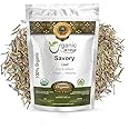 Organic Way Savory Leaf Cut & Sifted (Satureja hortensis) | Herbal Tea - European Wild-Harvest | Organic & Kosher Certified | Non GMO & Gluten Free | USDA Certified | Origin - Albania (1LBS / 16Oz.)