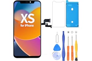 Ayake for iPhone Xs Screen Replacement, 5.8 Inches LCD Display and Touch Digitizer Full Assembly with Tool Kits, Face ID Remains and True Tone Programmable, for Model A2097,A2098,A2100
