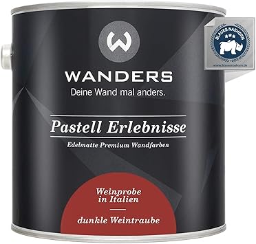 Wanders24 Pastell Erlebnisse 2 5 Liter Dunkle Weintraube Edelmatte Wandfarbe Feine Farben In 40 Farbtonen Wandfarbe Grau Made In Germany Amazon De Baumarkt