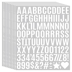 YNHAY 1960Pcs Waterproof 1" Vinyl Alphabet & Number