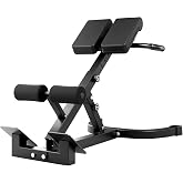 FITKS360 Hyper Back Extension Roman Chair 440LBS Angle &amp; Height Adjustable Bench for Glutes, Hamstrings &amp; Lower Back, Multi-Functional Foldable Full Body Workout for Home Gym