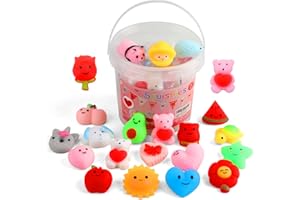 KINGYAO Valentines Day Gifts for Kids-24 Pack Squishy Valentines Toys for Toddlers Teens Valentines Squishies Mochi Fidget Toys Classroom School Prize Party Favors for Boys Girls Ages 4-8 8-12