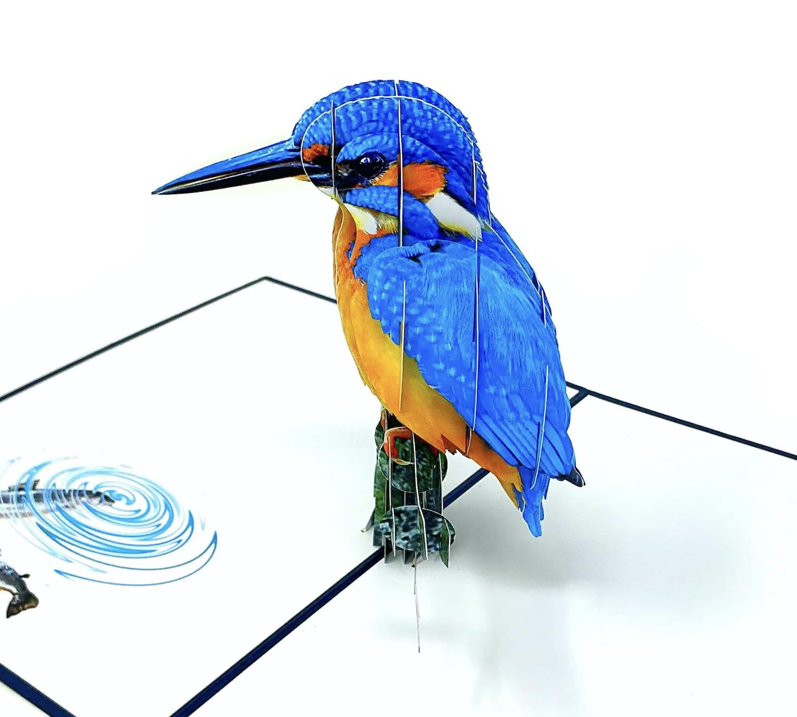 3D Kingfisher Pop Up Card – Handmade Greeting Card with Pull Out Notelet – Luxury Keepsake Gift for Birthday, Anniversary & Special Occasions
