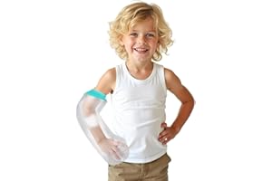 MOSAGO Waterproof Cast Covers for Shower Arm Kids, Water Proof Plastic Sleeve to Cover Arms After Surgery/Wound/Fracture/Bandage/Fingers, Sleeves Protector Bag Youth/Toddler Showering Child in Bath Small