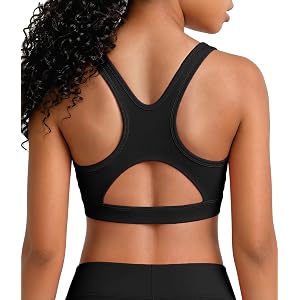 Haloumoning Girls Racerback Sports Training Bra Active Yoga Dance Crop Tops | Kids Athletic Training Bra, Scoop Neck Crop Top