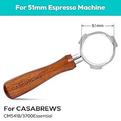 CASABREWS 51mm Bottomless Portafilter with Puck