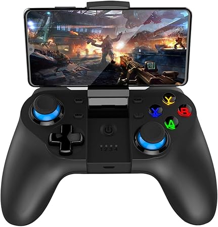 TTYY Bluetooth inalmbrico Gamepad con soporte de funcin personalizada flexible Joystick sensible clave Gamepad para Android IOS PC