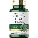 Carlyle Mullein Leaf Extract | 200 Capsules | Verbascum Thapsus | Non-GMO, Gluten Free Supplement