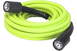 LEGACY MANUFACTURING Flexzilla Pressure Washer Hose with M22 Fittings, 1/4 in. x 25 ft., ZillaGreen - HFZPW3425M-E