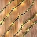 OMIKA Ivy Green Leaf Garland String Lights - Vine Fairy Lights - 16.4ft 50 LED Flexible Copper Battery Powered - Perfect for Indoor, Bedroom, Wedding, Party Decorations(Warm White)