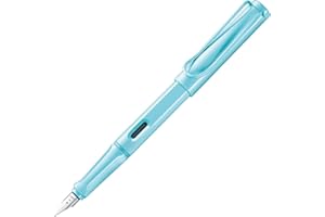 LAMY safari aquasky - Fountain Pen with ergonomic grip & polished steel nib in size F - ideal for any Writing & Calligraphy - including LAMY T 10 blue cartridge - Right-Handed