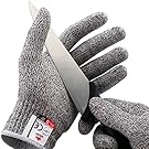 NoCry Cut Resistant Gloves - High Performance Level 5 Protection, Food Grade. Size Large, Free Ebook Included!
