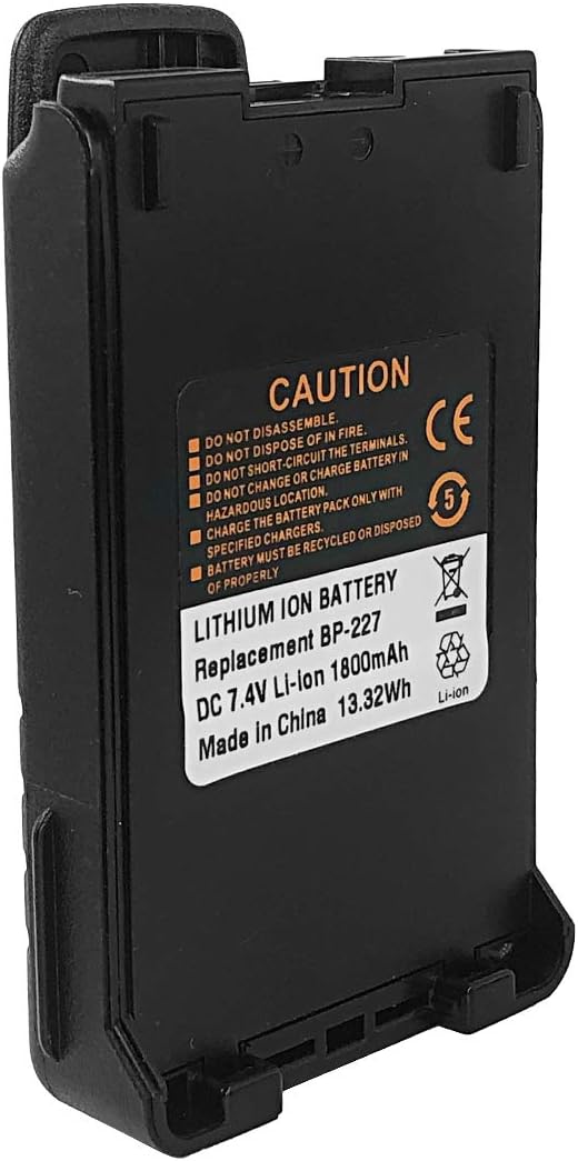 BP-227 Walkie Talkie Radio Battery Replacement for ICOM IC-E85 IC-M87 IC-M88 IC-V85 Handheld Radios: Home Audio & Theater