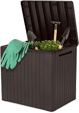 Keter City Outdoor Plastic Storage Box Garden Furniture 57.8x44x54.8cm Brown view 2