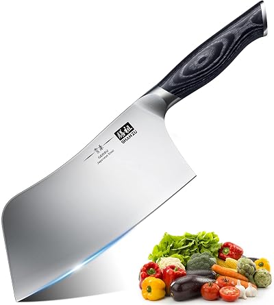 SHAN ZU 7 Inch Cleaver Knife Japanese High Carbon Steel K133 Handle