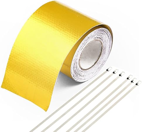 gogolo 16 ft oro aros 2 "Ancho autoadhesivas cinta térmica de lámina de