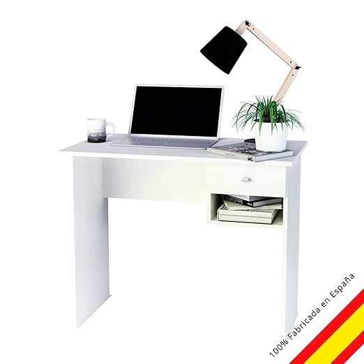 Weißschreiben mit Schublade, Breite 90 cm, Melaminmaterial