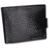 KANAK Spacious wallet Genuine Leather Men’s Wallet with Lock – Spacious RFID Blocking Bifold Wallet with Coin Pocket, Card Slots & Secure Snap Closure – Travel & Everyday Use (BLACK)