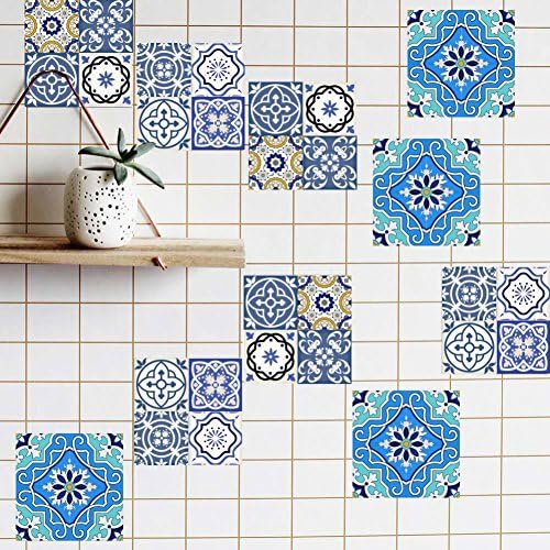 Tile Sticker,Etopfashion Pack of 20 Mandala Peel and Stick Wall Tile Sticker Art Kitchen Stickers