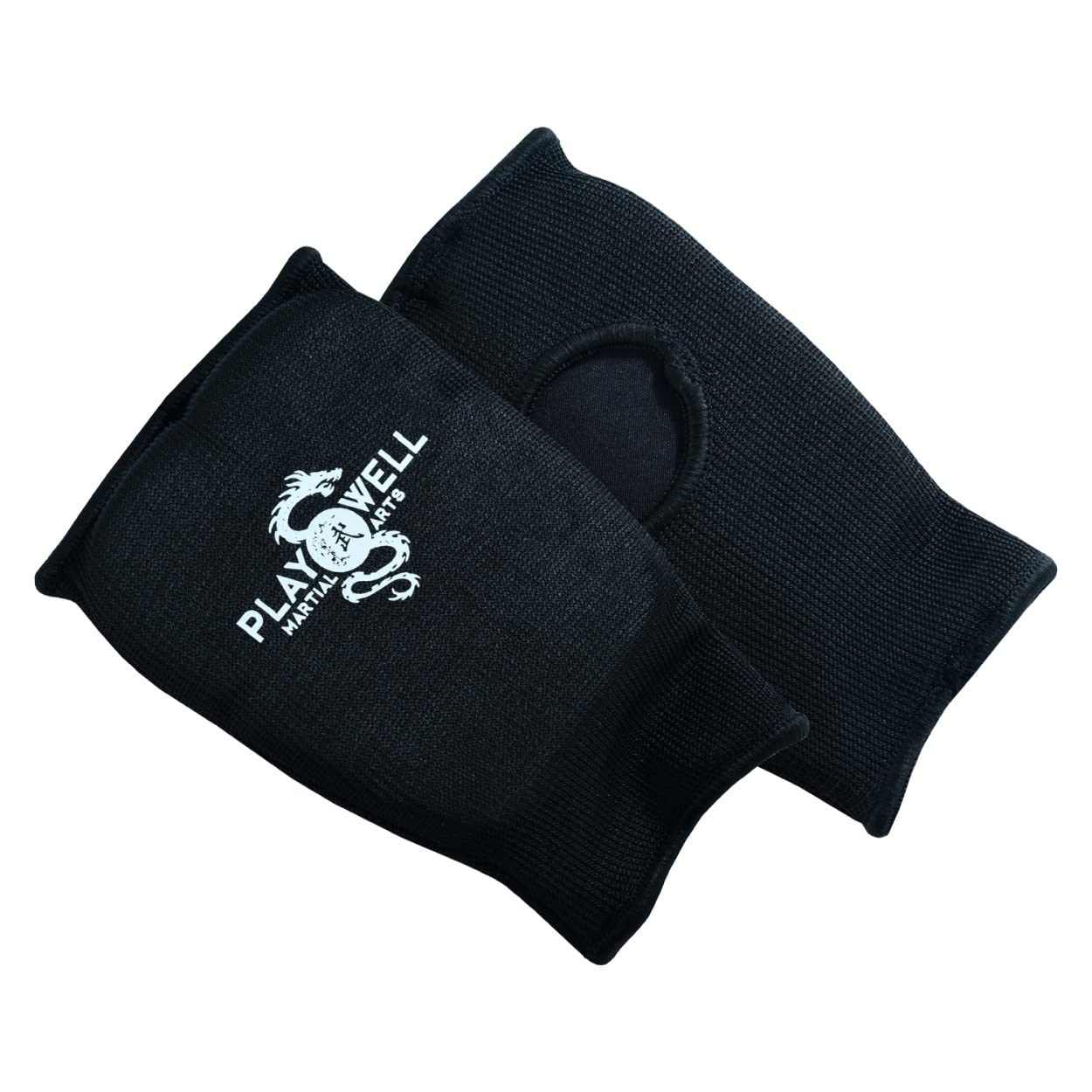 Martial Arts Elasticated Cotton Hand Sparring Mitts - Black (XS)