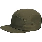 DongKing 5 Panels Baseball Cap Classic Flat Bill Hat Cotton Short Flat Brim Caps