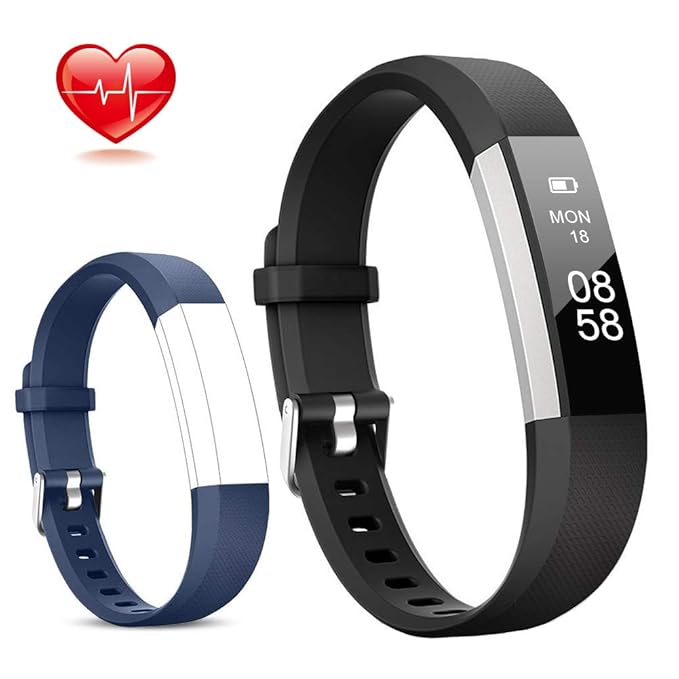 Lintelek Fitness Tracker, Slim Activity Tracker with Heart Rate Monitor