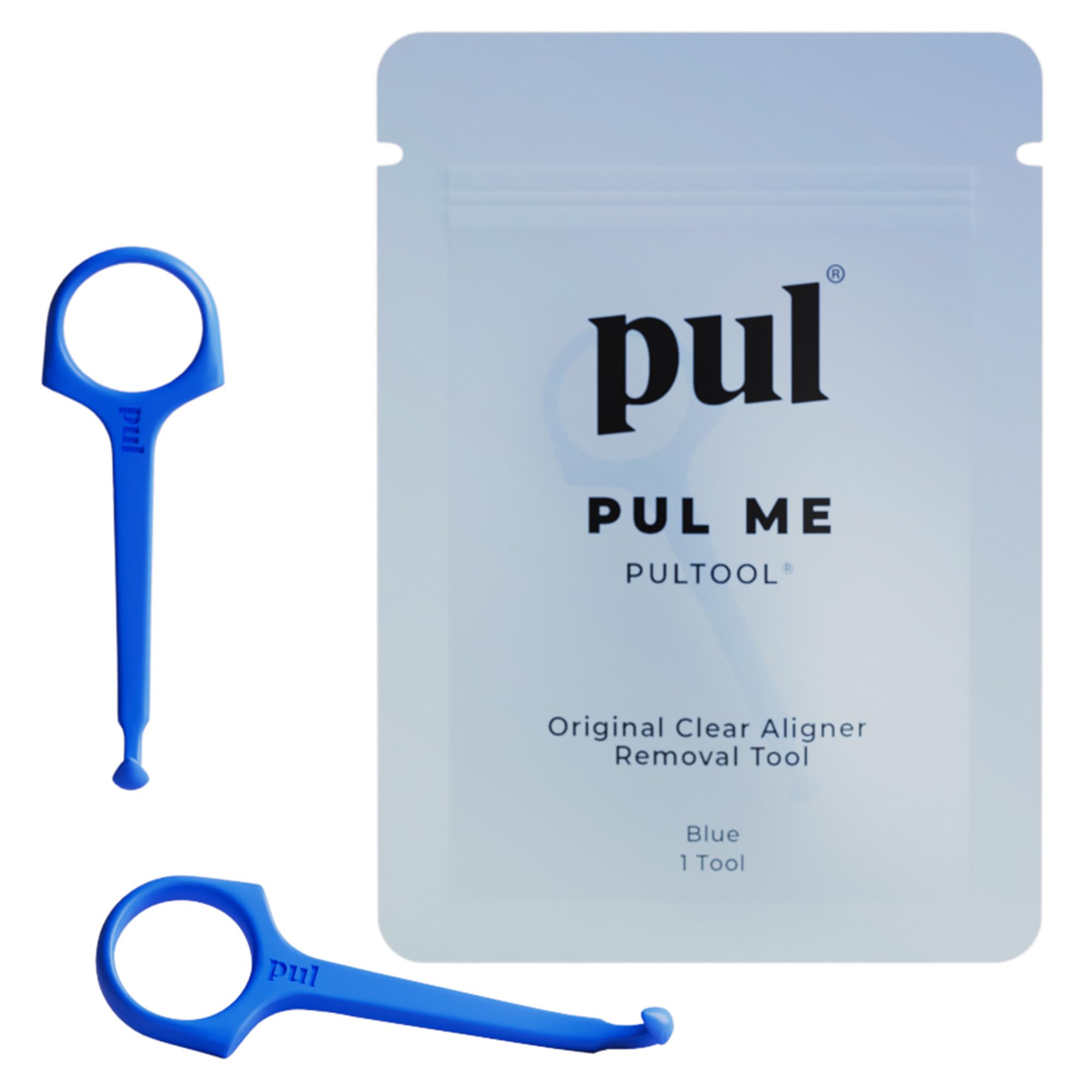 PUL Aligner Removal Tool - Blue | Safe & Hygienic Hook for Invisalign & Retainers | Gentle BPA-Free Design for Daily Use | Pack of 2