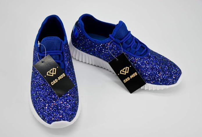 royal blue glitter sneakers