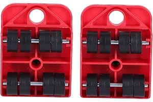 Alipis 2pcs Small Plastic Square Dolly Furniture Movers Set for Moving Furniture and Home Use