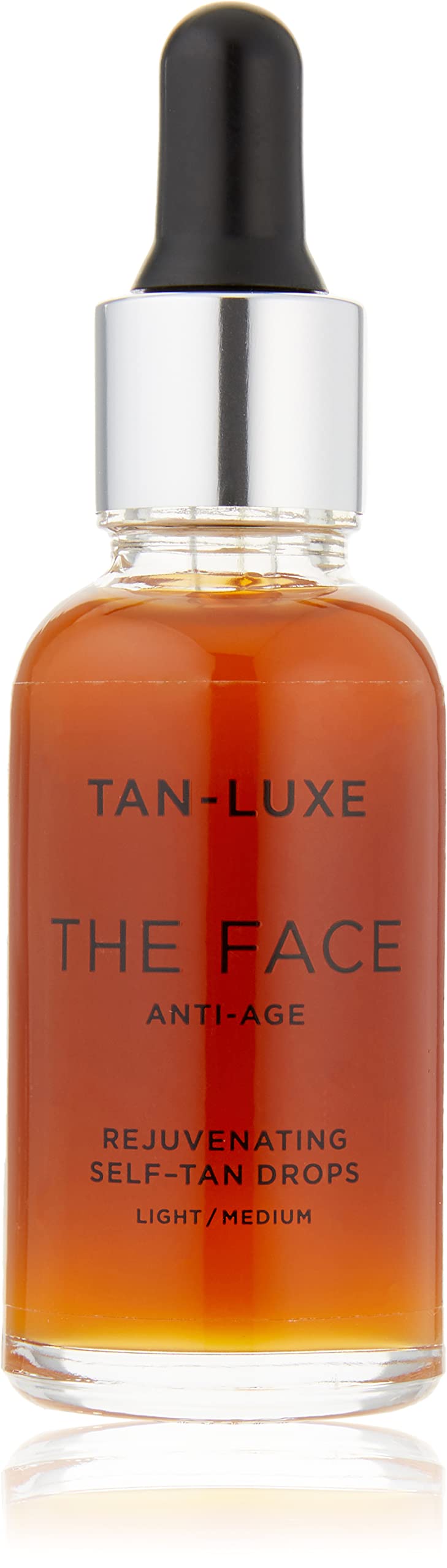 Tan-Luxe THE FACE Self Tan Drops, Light/Medium (30 ml) Add Anti-Aging Tanning Drops to Skin Care for Custom Face Tan, Cruelty Free & Vegan